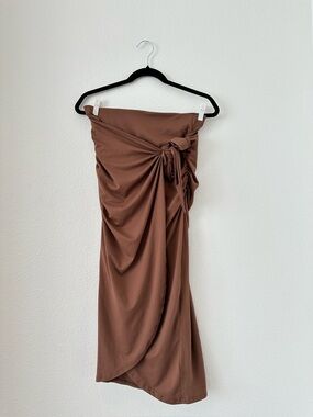 Sarong Wrap Skirt Cocoa L